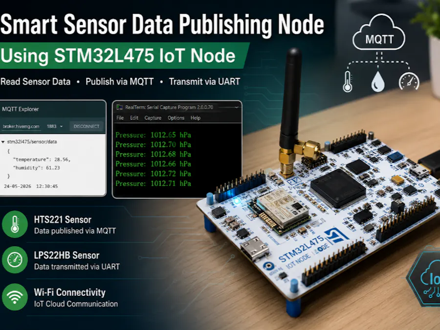 Smart Sensor Data Publishing Node using STM32L475 IoT Node