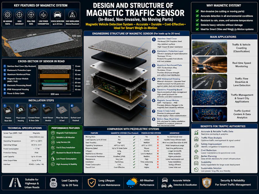 Smart Magnetic Traffic Monitoring System
