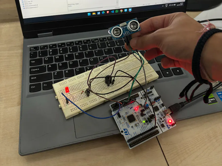 Smart Blind Stick Simulator using STM32F446RE and FreeRTOS