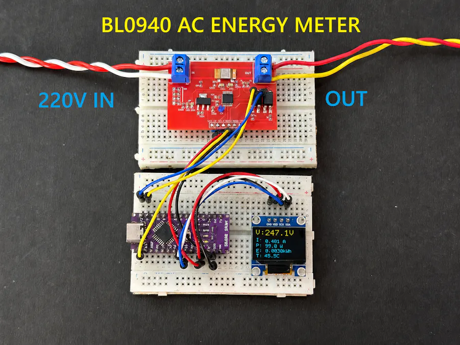 BL0940 AC Energy Monitoring Using Arduino