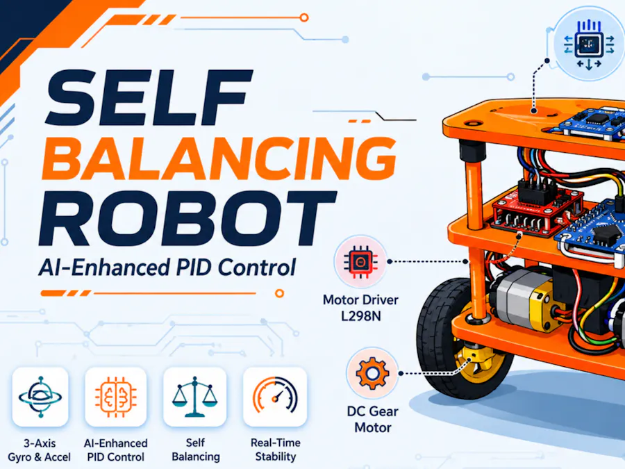 Self-Balancing Robot with AI-Enhanced PID Control