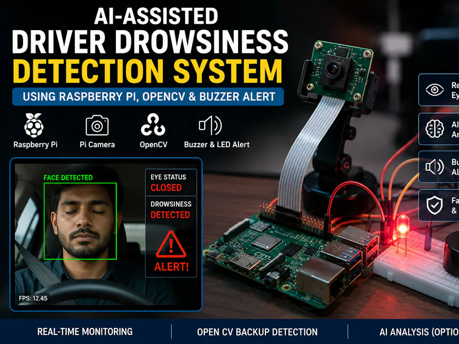 AI-Assisted Driver Drowsiness Detection System Using RPI4