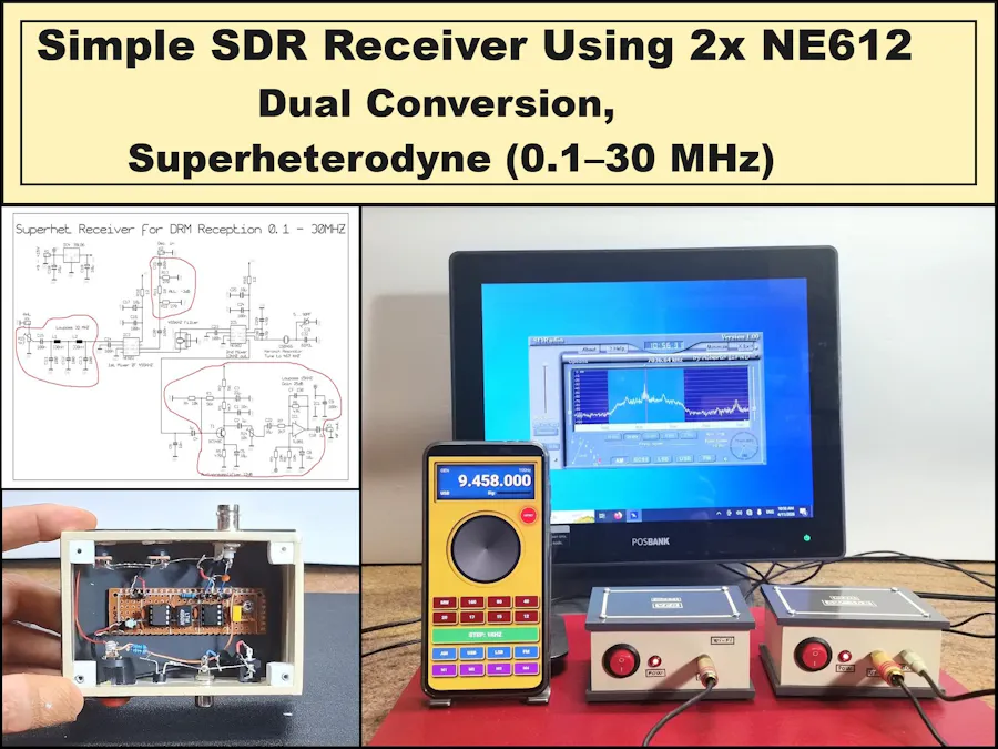 Simple SDR Receiver Using 2x NE612 - Dual Conversion