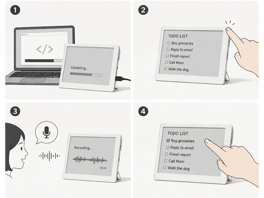 I Built a Voice-Activated Memo Board on a 10.3-Inch E-Paper