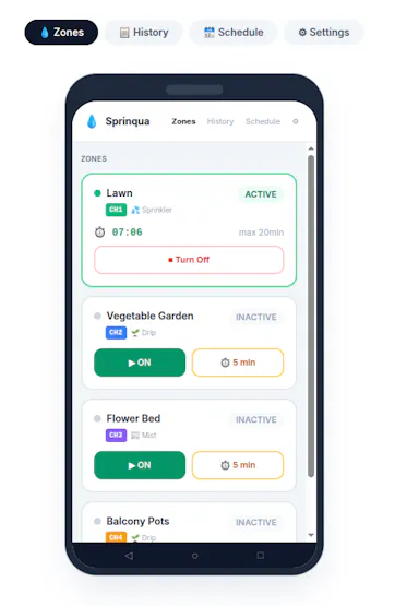 Sprinqua Mobile UI