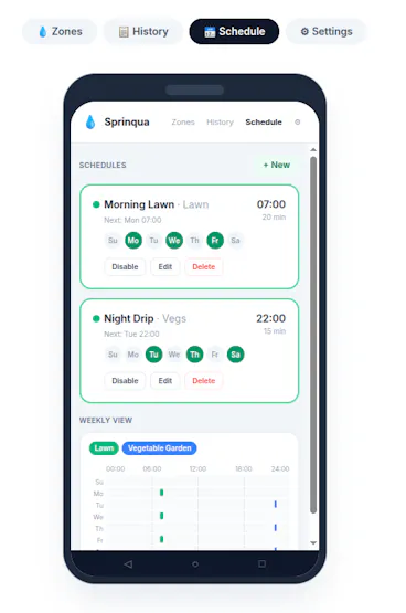 Scheduling UI