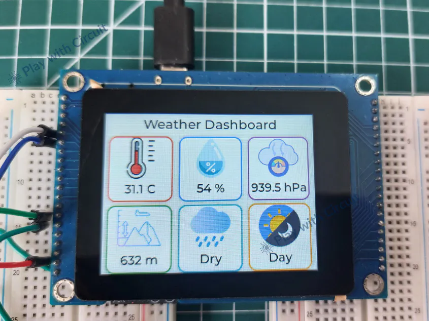 Smart Weather Monitoring System Using ESP32-S3 Smart Display