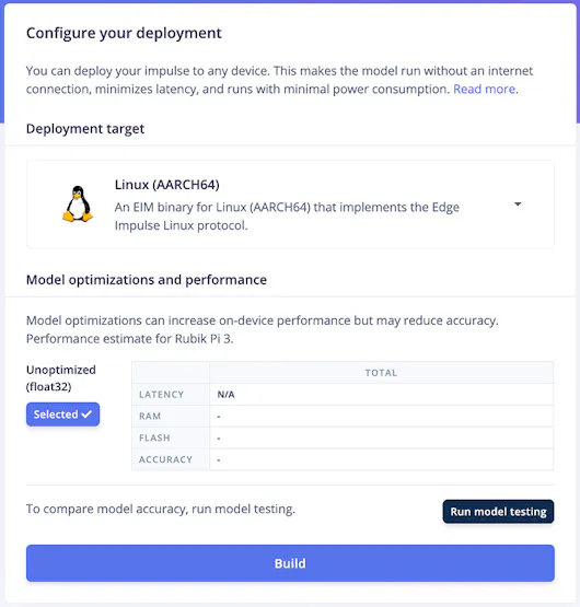 Edge Impulse Deployment