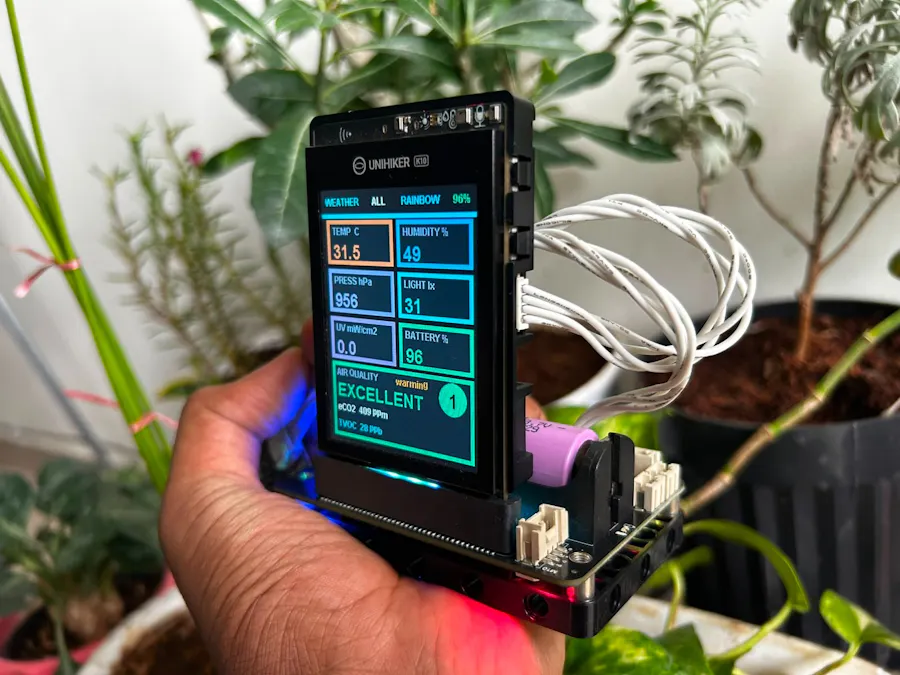 Indoor Air Quality and Env Logger using UNIHIKER K10
