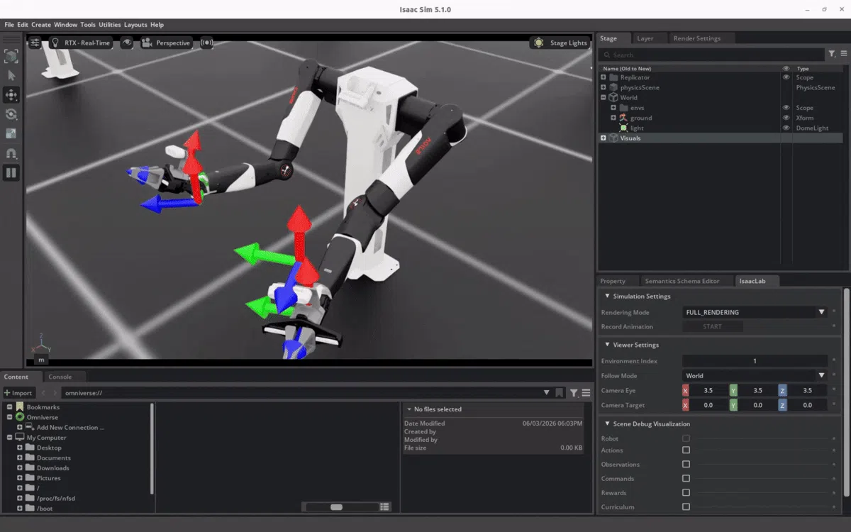 Train a Dual-Arm Nero Reach Task in Isaac Lab