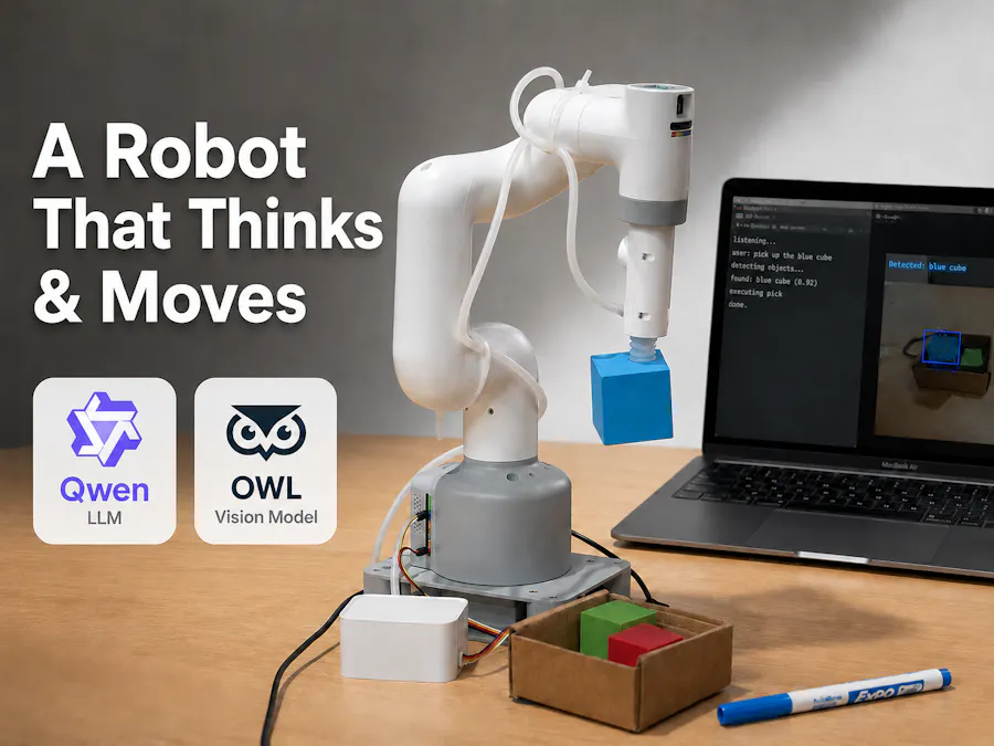 A Robot Arm with Eyes, Ears & Brain — Runs on MacBook