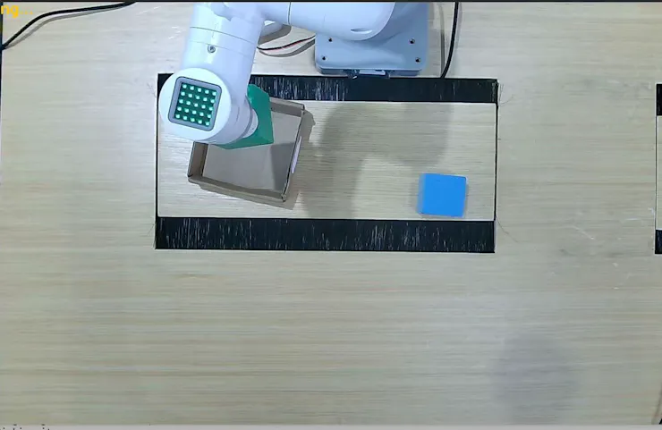 Overhead camera view tracking objects