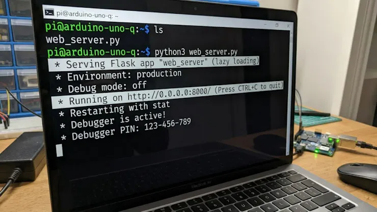 Linux Terminal running Python Flask