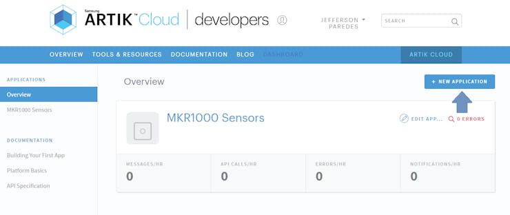 Figure 2.2.a Create new application