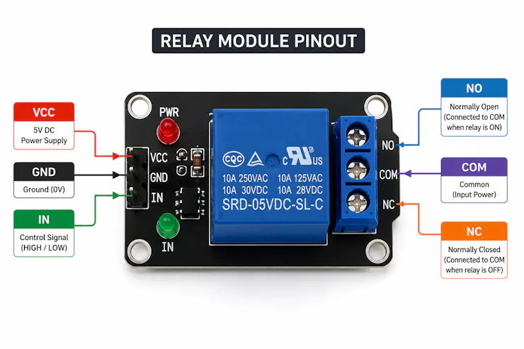 Relay Module Pinout