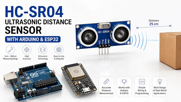 HC-SR04 Ultrasonic Distance Sensor with Arduino and ESP32