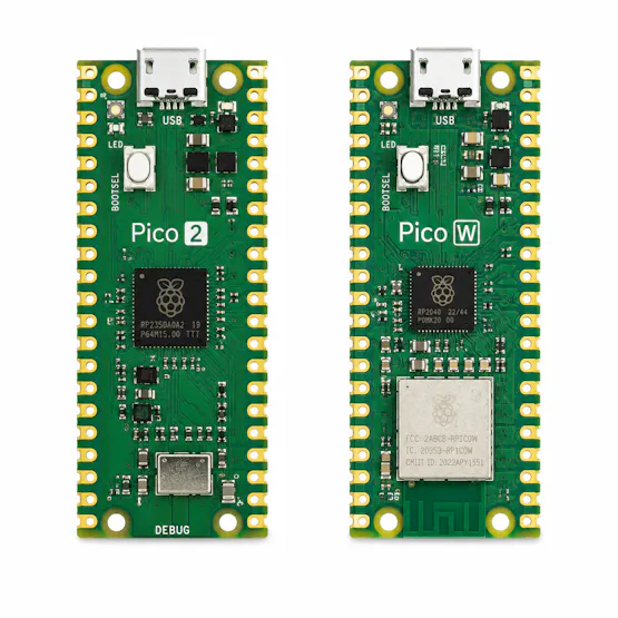 Front View Comparison Pico 2 vs Pico W