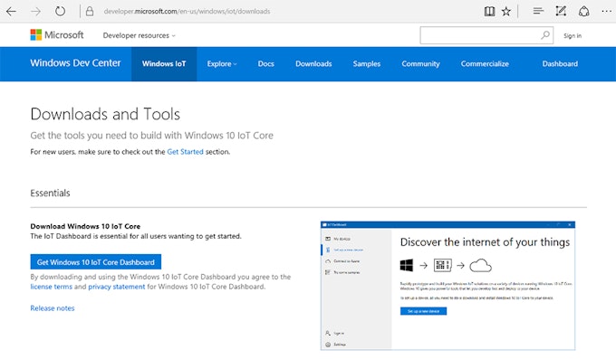 Ventanas de la IO núcleo central del tablero de instrumentos de descarga (Microsoft)