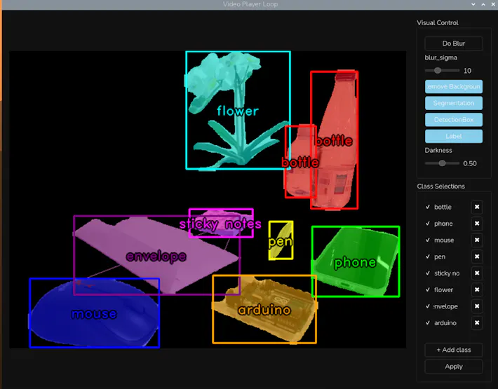 YOLOE segmentation output