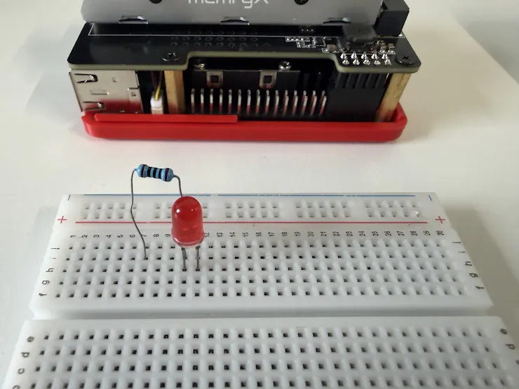 ต่อ jumper wire LED Raspberry Pi GPIO