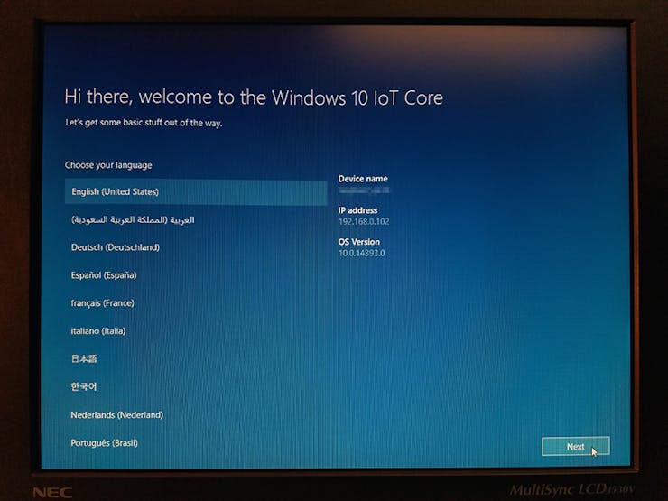 New choose language setting windows
