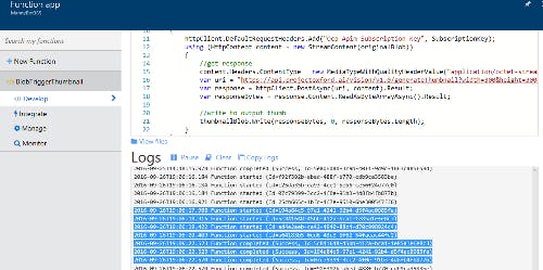 Azure Function App Log