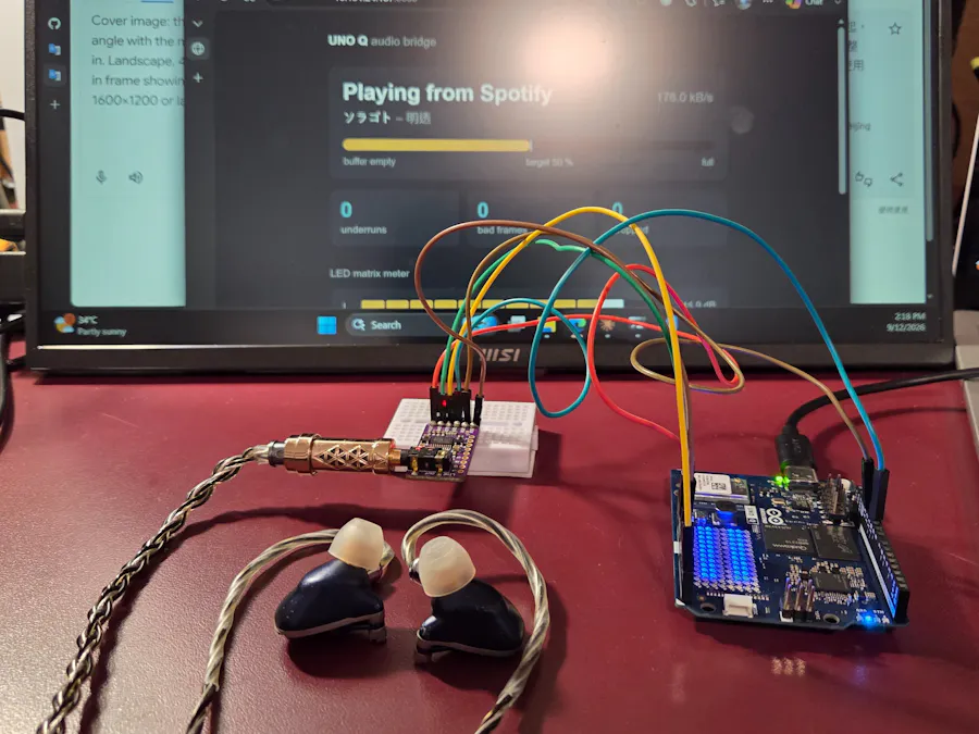 Pure-Path Audio Bridge บน Arduino UNO Q