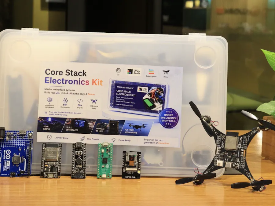 ภาพ PCB Quadcopter ขนาดเล็กจากโปรเจกต์ The Circuit Board That Learned to Fly