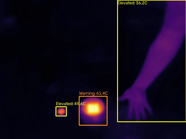 ภาพ Thermal Capture จากการทดสอบ AeroTherm