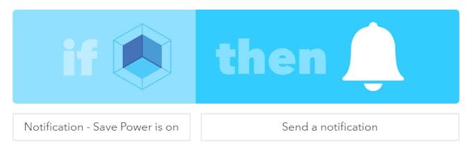 IFTTT recepe to trigger a notification when ARTIK device is set to ON.
