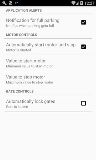 AUTOMATED CONTROL SETTINGS