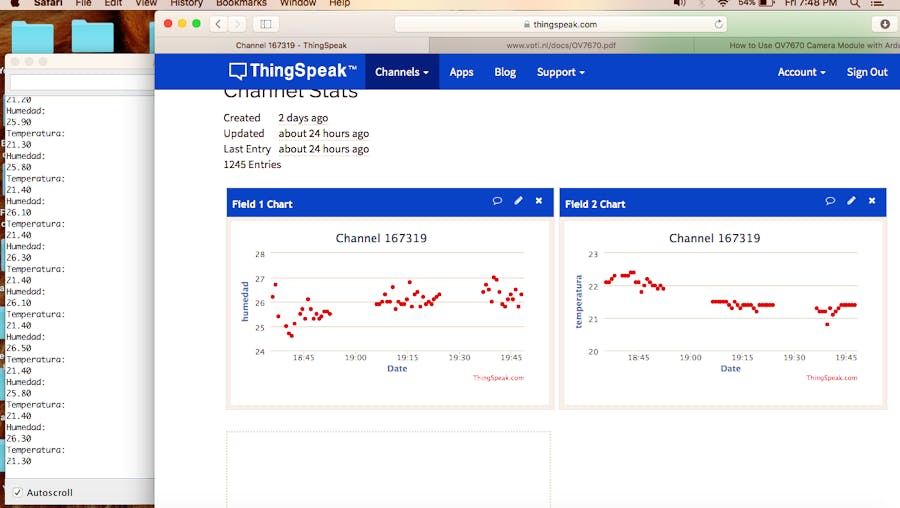 WiFi ESP8266 and DHT22 Sensor