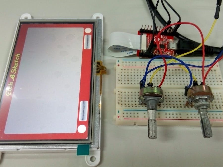Etch-a-Sketch Featuring Gen4-uLCD-50DT