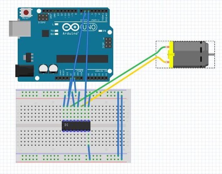 How To Use A L293d Chip With Arduino And A Motor 8326
