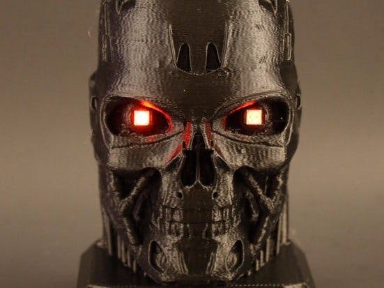 Electrified Terminator with LED Eyes