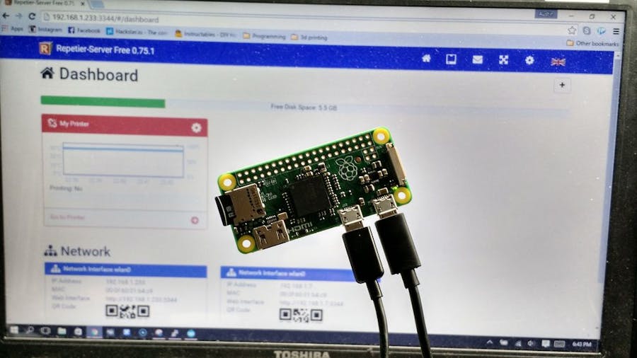 Raspberry Pi Zero + Repetier Server