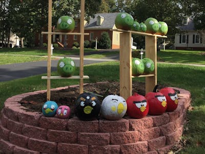 Angry Birds Pumpkin Scene