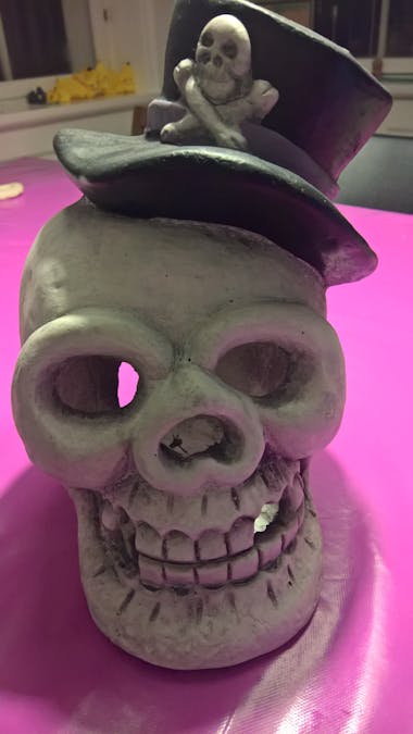 Creepy Greeting Skull for Halloween