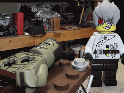 Giant Animatronics Lego Minfig Operation Game