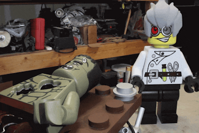 Giant Animatronics Lego Minfig Operation Game