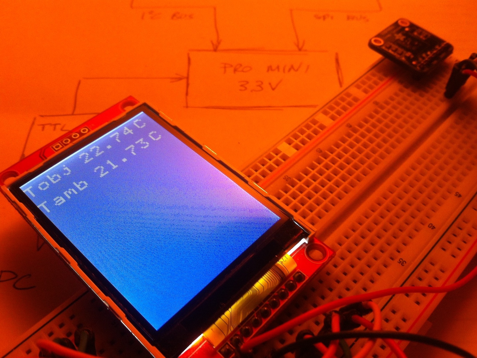 Arduino Based IR Thermometer With TFT Display And TMP006 - Hackster.io