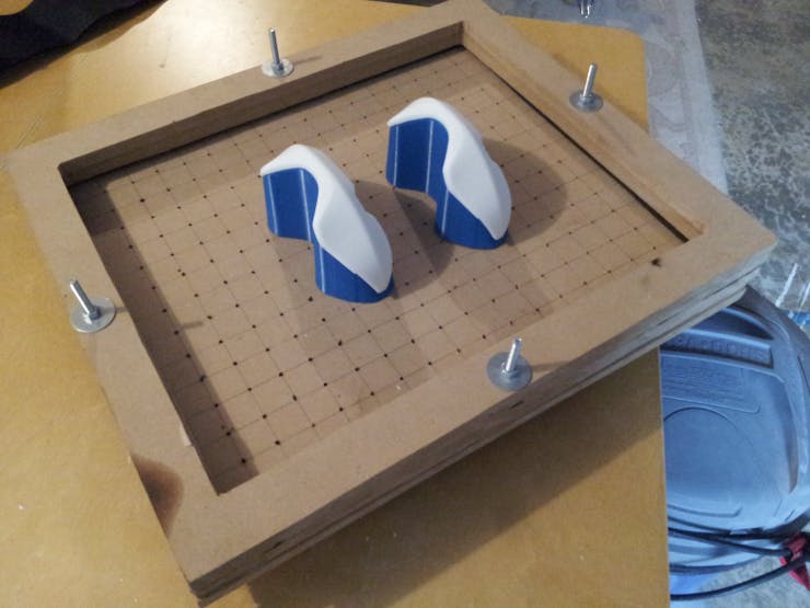 Arrange your bucks on the vac forming base plate