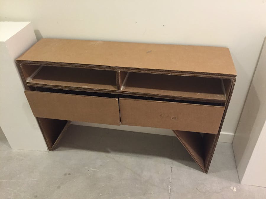 Cardboard furniture project