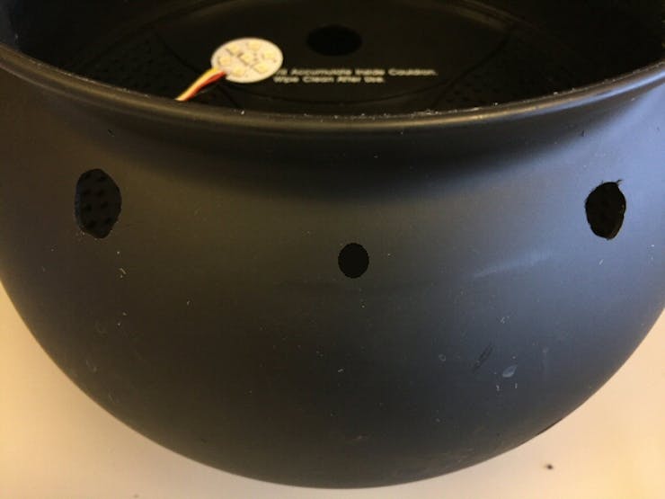 Cauldron with Holes in Back