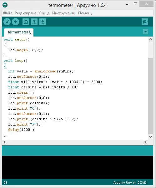 Making LCD Thermometer With Arduino And 