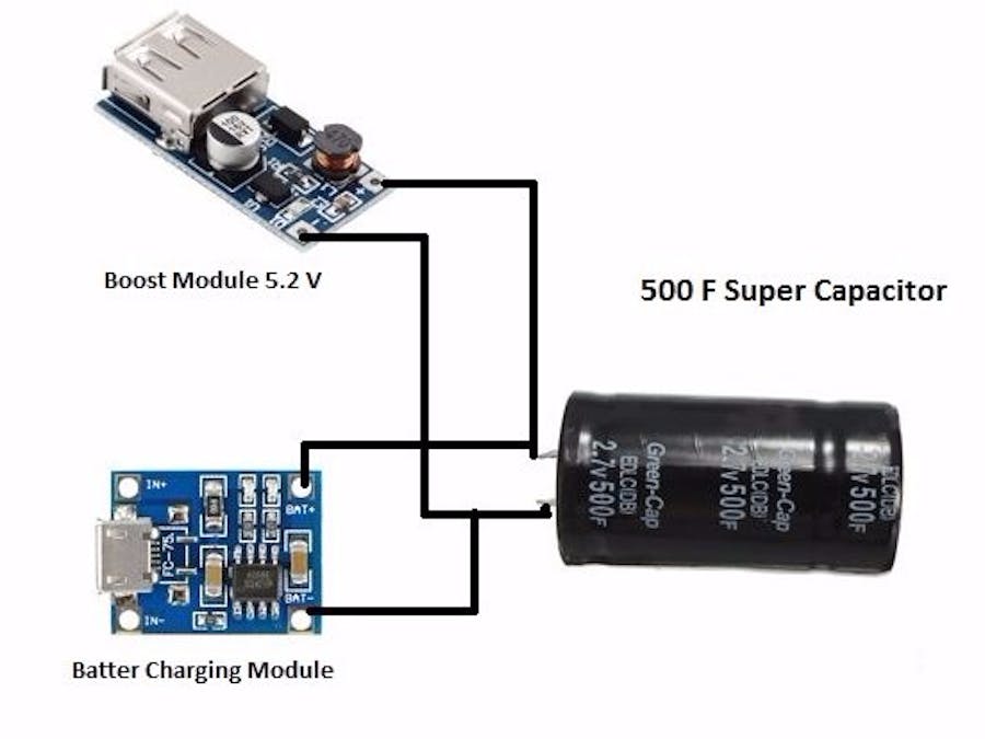 Super capacitor power bank - The 5 minute charger DIY