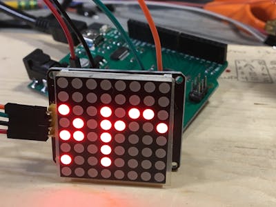 Arduino Uno and a 8x8 LED Matrix HT16K33 backpack