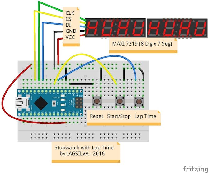 Stopwatch and Lap Time Counter Hackster.io