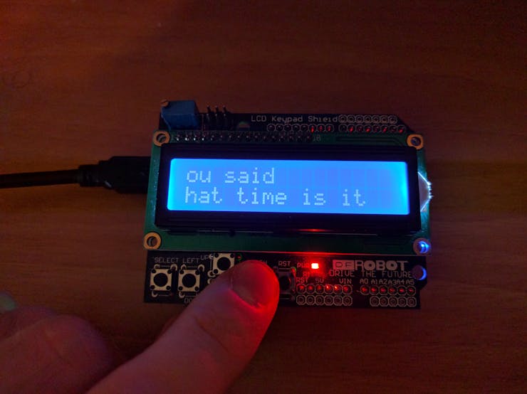 You can even scroll the text left and right using arrows
