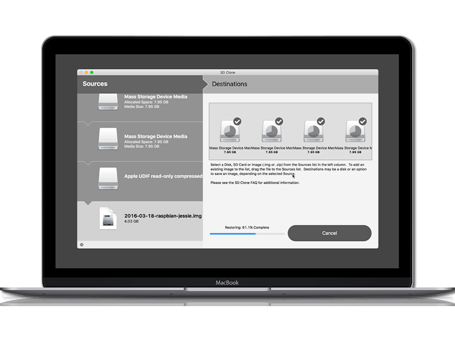 Clone 8 SD Cards at Once on MacOS